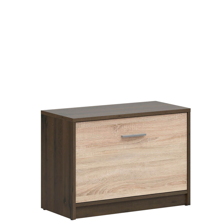 Фото вигляду збоку тумби для взуття NEPO PLUS BRW SFK1K дуб шляхетний / дуб сонома