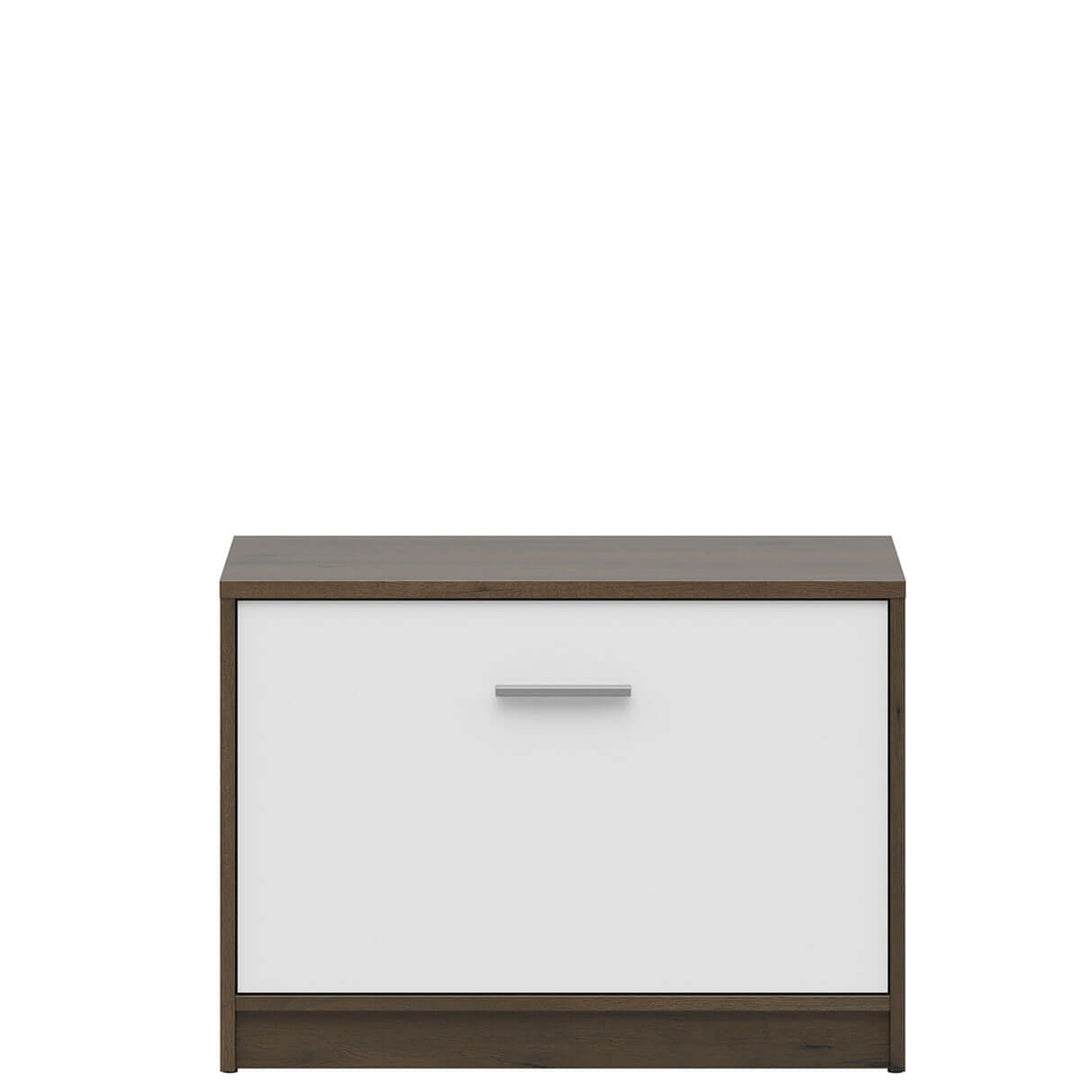 Фото тумби для взуття NEPO PLUS BRW SFK1K дуб шляхетний / білий