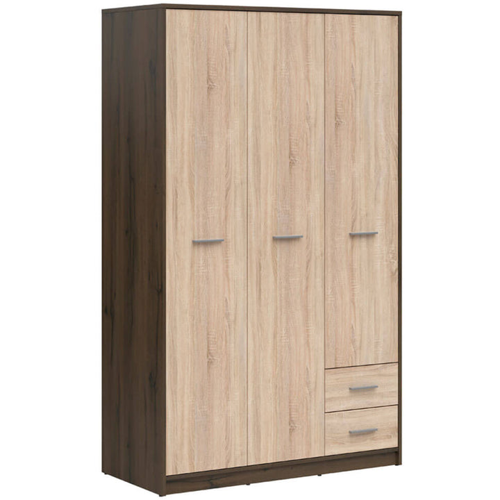 Фото вигляду збоку шафи NEPO PLUS BRW SZF3D2S дуб шляхетний / дуб сонома