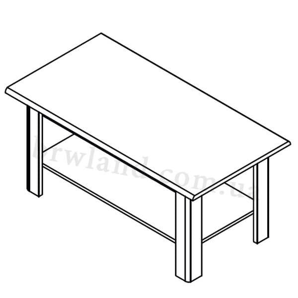 На фото схема журнального столика LAW/115N НЕПО ГЕРБОР