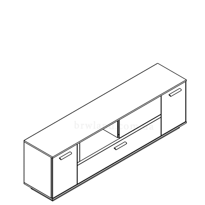 Фото схеми тумби під телевізор НОРД ГЕРБОР RTV2D1K1S