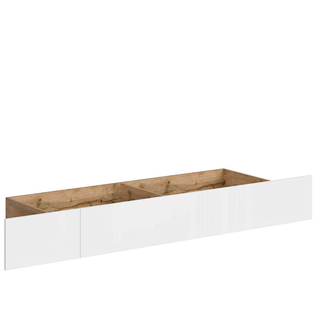 Фото вигляд у збоку шухляди ліжка NUIS BRW SZU