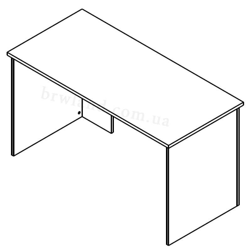 На фото схема письмового столу ОФIС НЬЮ ГЕРБОР BIU140