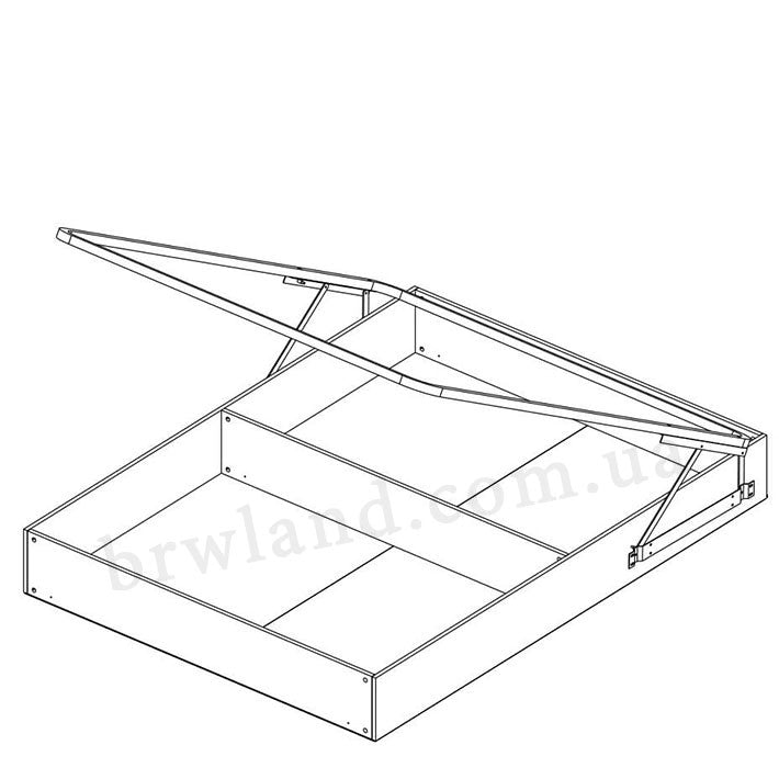 На фото схема підйомного механізму ліжка 160 OLIVIA MEBELBOS