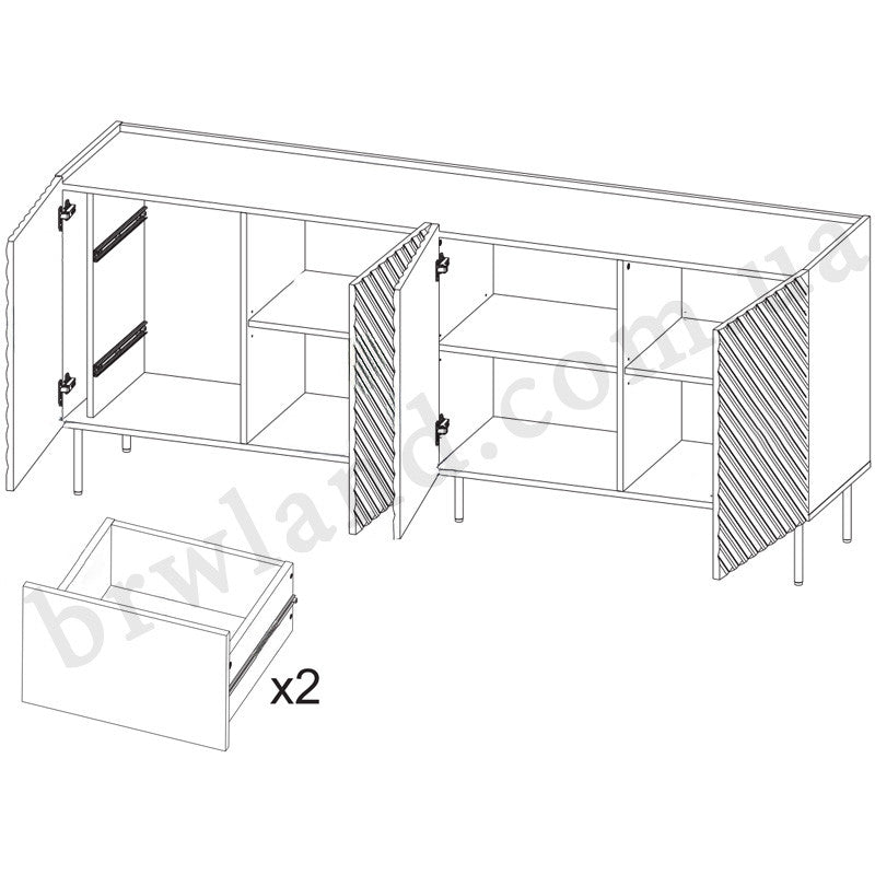 Фото схеми наповнення комоду 4D2SZ ONDA CAMA