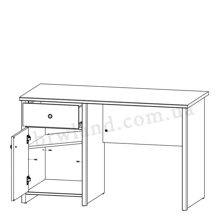 Фото схеми наповнення письмового столу ПОРТО БРВ BIU/120