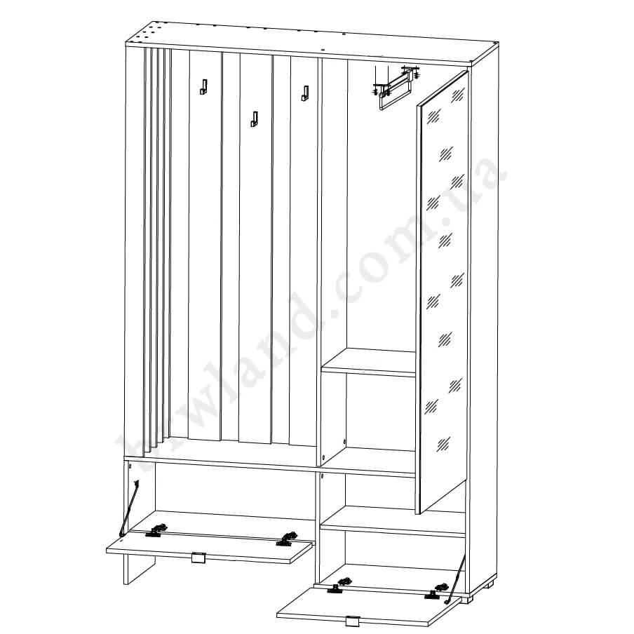 Фото схеми наповнення передпокою ЛОРІС ГЕРБОР