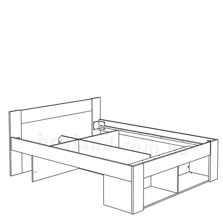 На фото схема ліжка з тумбами 160 РІКО ВМВ