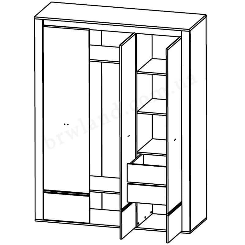 Фото схеми наповнення шафи СЕЛЕНА ГЕРБОР SZF3D2S