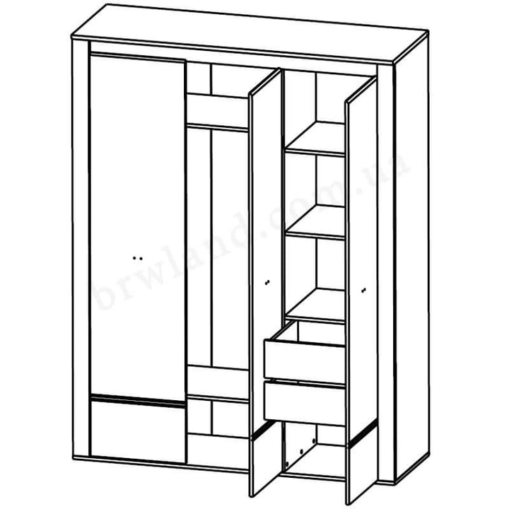 Фото схеми наповнення шафи СЕЛЕНА ГЕРБОР SZF3D2S