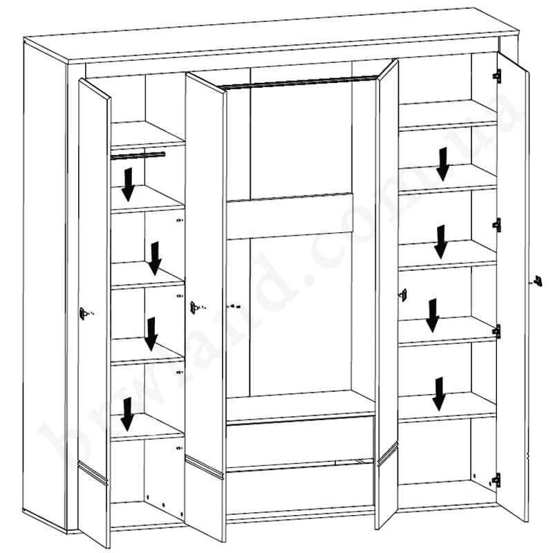 Фото схеми наповнення шафи СЕЛЕНА ГЕРБОР SZF4D2S