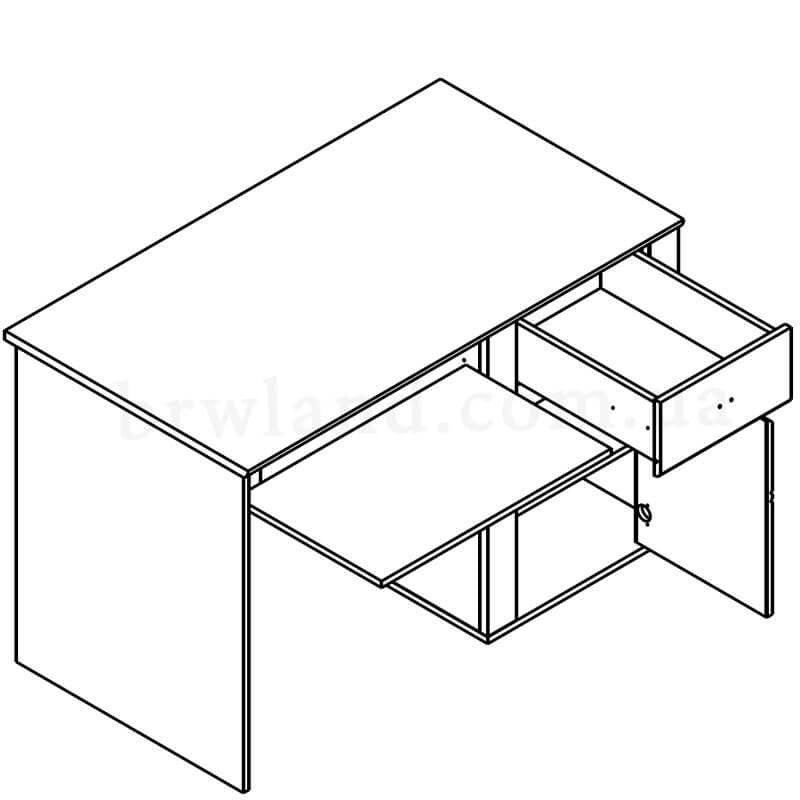 Фото схеми наповнення письмового столу СЕЛЕНА ГЕРБОР BIU120