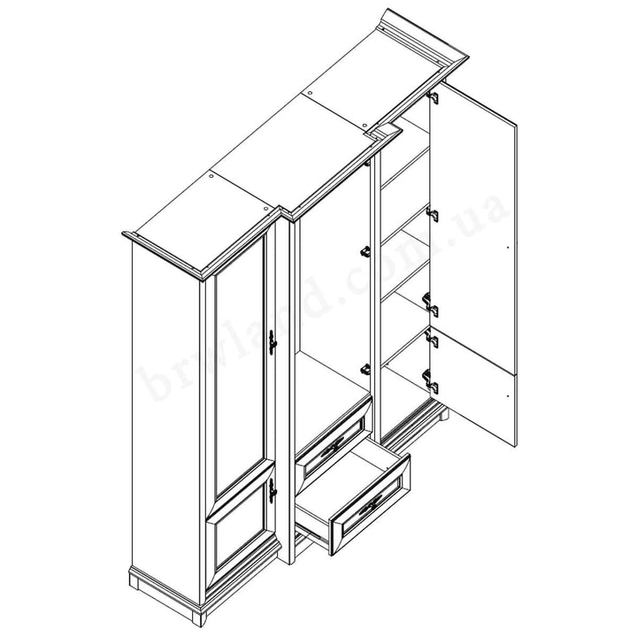 Фото схеми наповнення шафи СОНАТА НЬЮ ГЕРБОР 3D2S