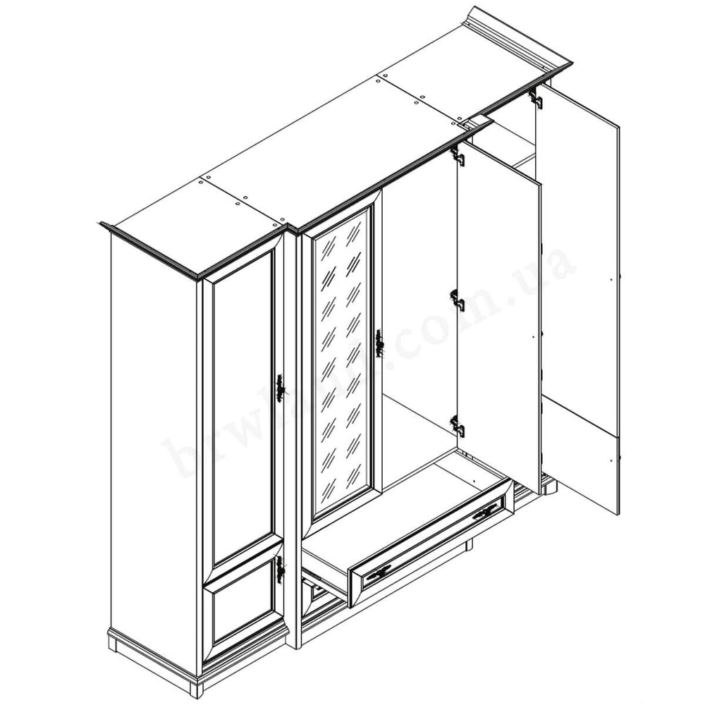 Фото схеми наповнення шафи СОНАТА НЬЮ ГЕРБОР 4D2S