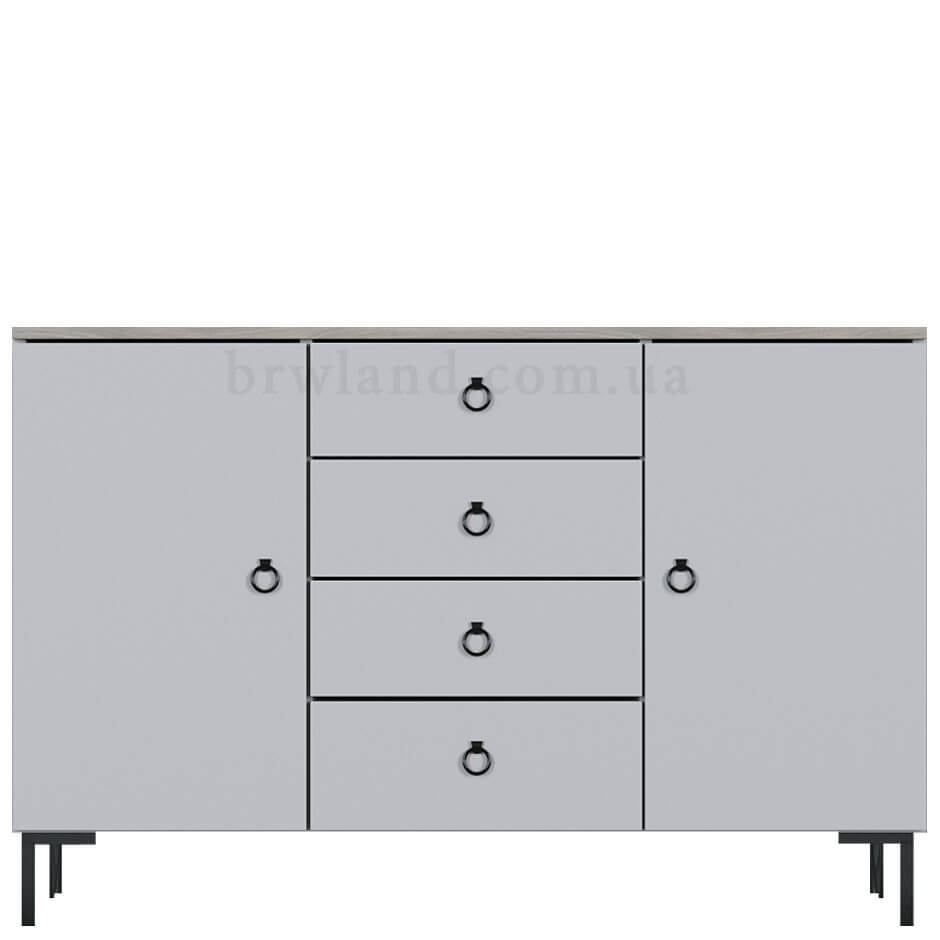 Фото комода СІМПЛ БРВ KOM2D4S кашемір / вяз ліберті світлий