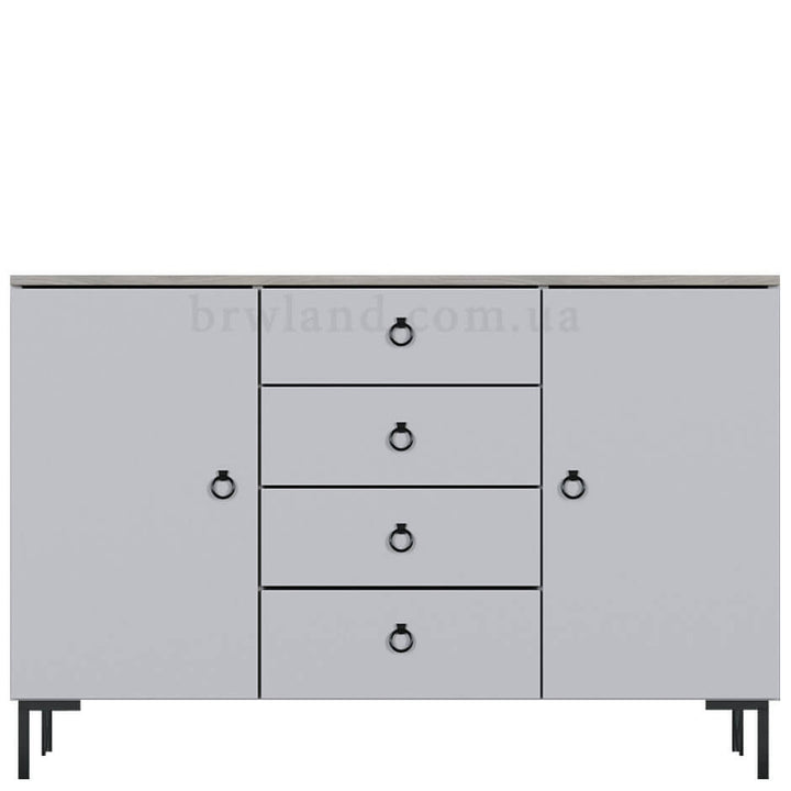 Фото комода СІМПЛ БРВ KOM2D4S кашемір / вяз ліберті світлий