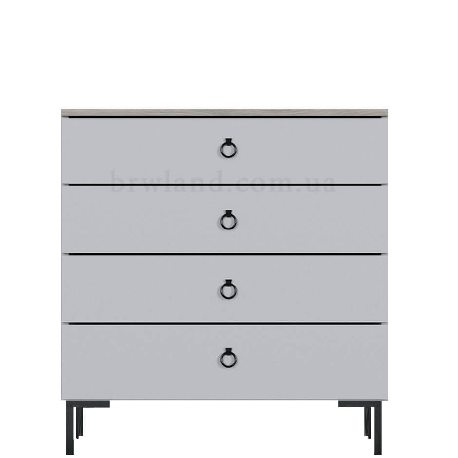 Фото комода СІМПЛ БРВ KOM4S кашемір / вяз ліберті світлий