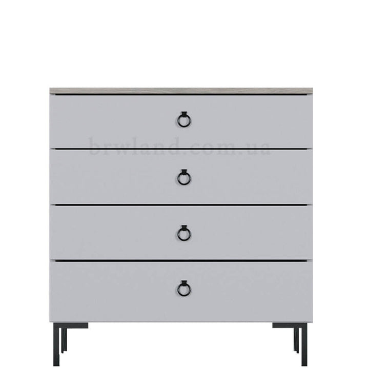 Фото комода СІМПЛ БРВ KOM4S кашемір / вяз ліберті світлий