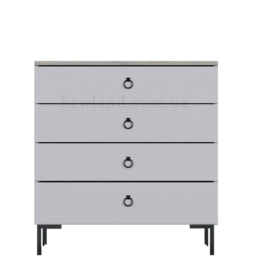 Фото комода СІМПЛ БРВ KOM4S кашемір / вяз ліберті світлий