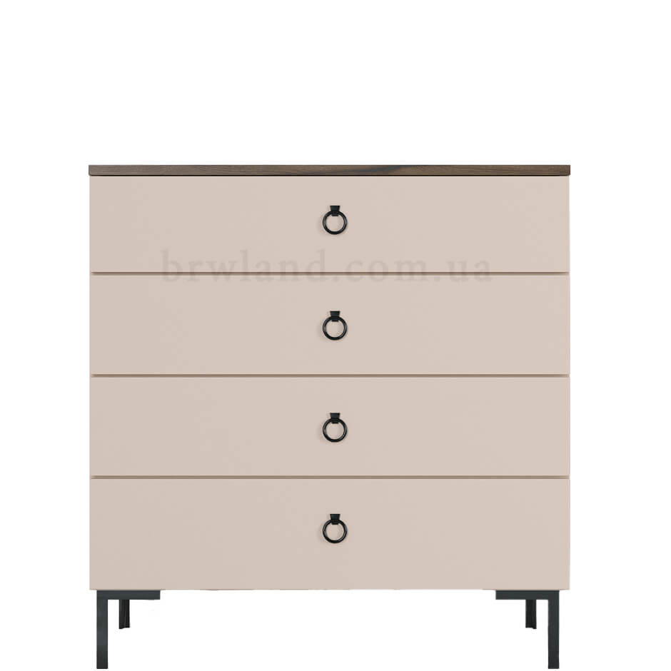 Фото комода СІМПЛ БРВ KOM4S макадамія / дуб ліворно