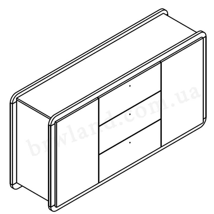 Фото схеми комоду СКІ ГЕРБОР KOM2D3S