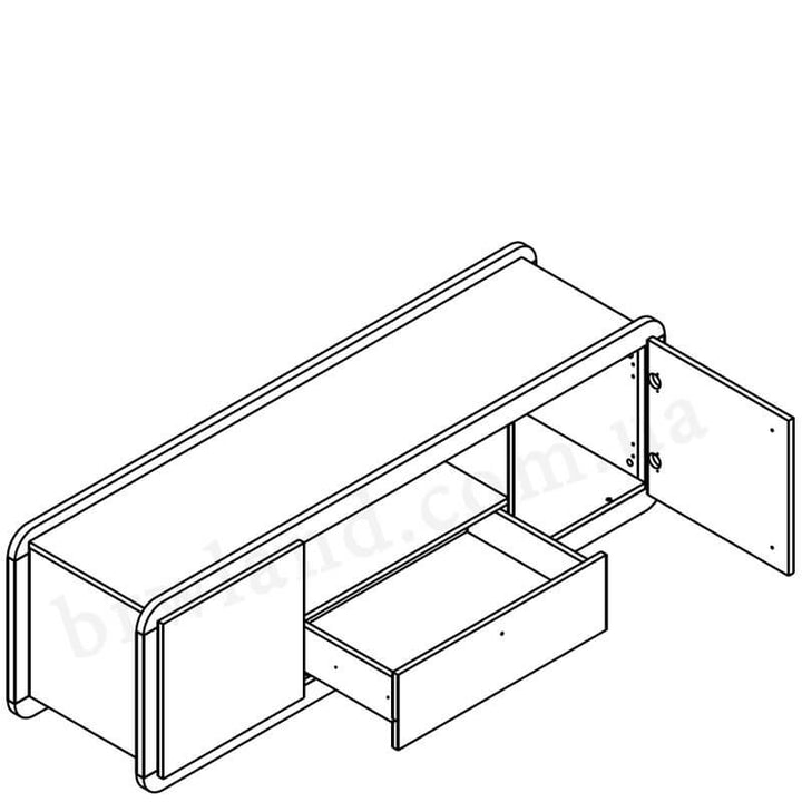Фото схеми наповнення тумби під телевізор СКІ ГЕРБОР RTV2D1S