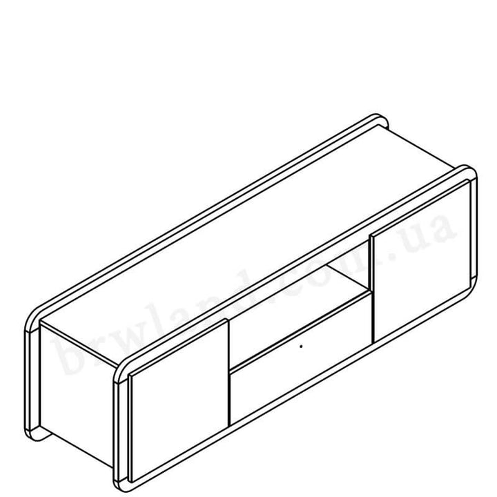 Фото схеми тумби під телевізор СКІ ГЕРБОР RTV2D1S