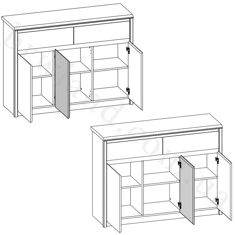 Фото наповнення комода SOMMA MEBELBOS 3D2S