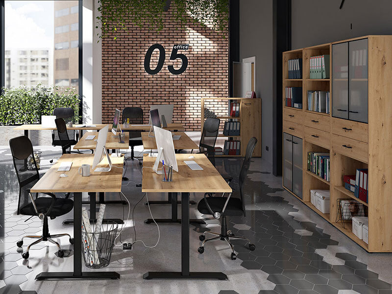 Фото стелажу SPACE OFFICE BRW REG1D/120 в інтер'єрі кабінету