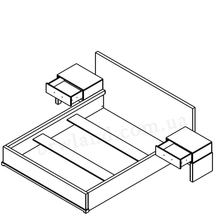 Фото схеми наповнення ліжка з тумбами СТЕММА ГЕРБОР LOZ160 (каркас)