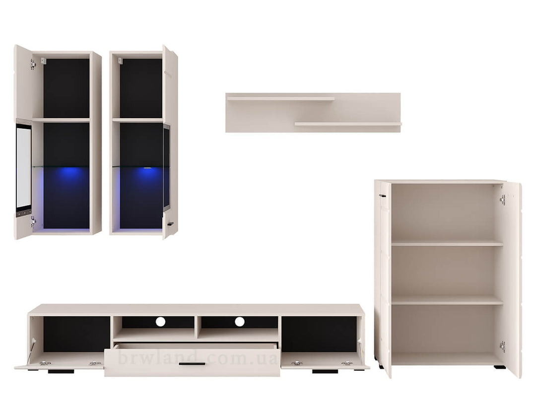 Фото наповнення стінки у вітальню АРКТИКА ВМК кашемір