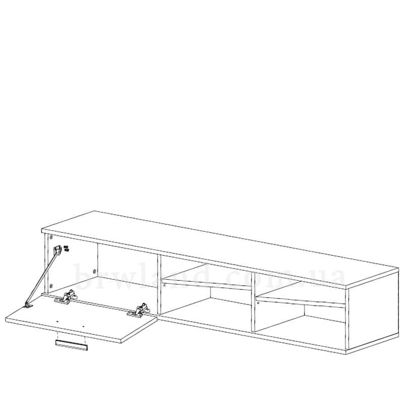 На фото схема тумби ТВ стінки САРС ГЕРБОР