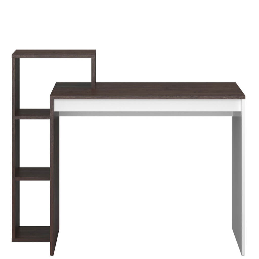 Фото вигляду спереду письмового столу 110H ВМВ дуб венге / білий