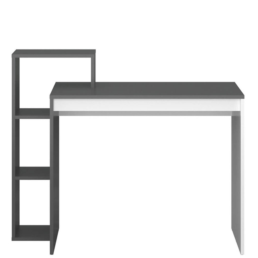 Фото вигляду спереду письмового столу 110H ВМВ графіт / білий