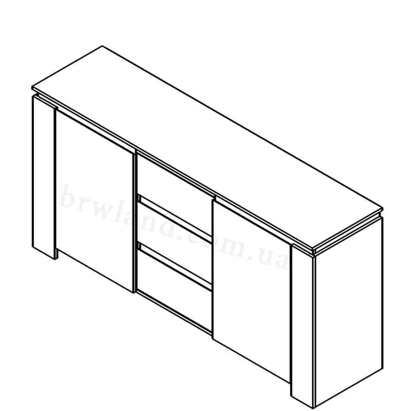 Фото схеми комоду ТОМАС ГЕРБОР KOM2D3S