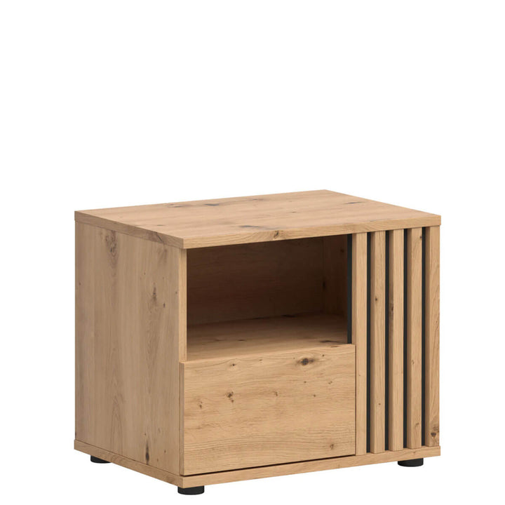 Фото вигляду збоку правої приліжкової тумбочки VABRES BRW KOM1S/P