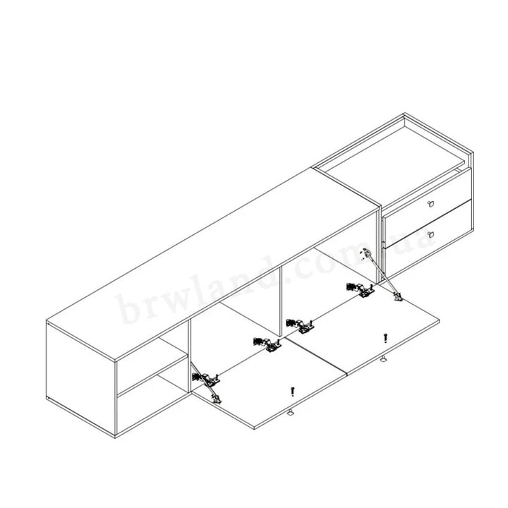 Фото схеми наповнення тумби ТВ стінки ВЕЛАР БРВ-Україна