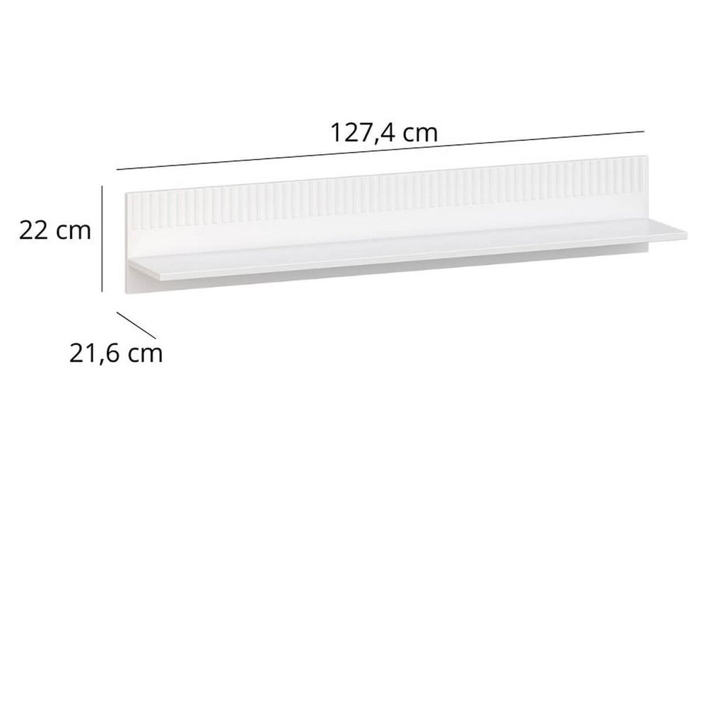 Фото розмірів полиці 130 VELUTTO MEBELBOS