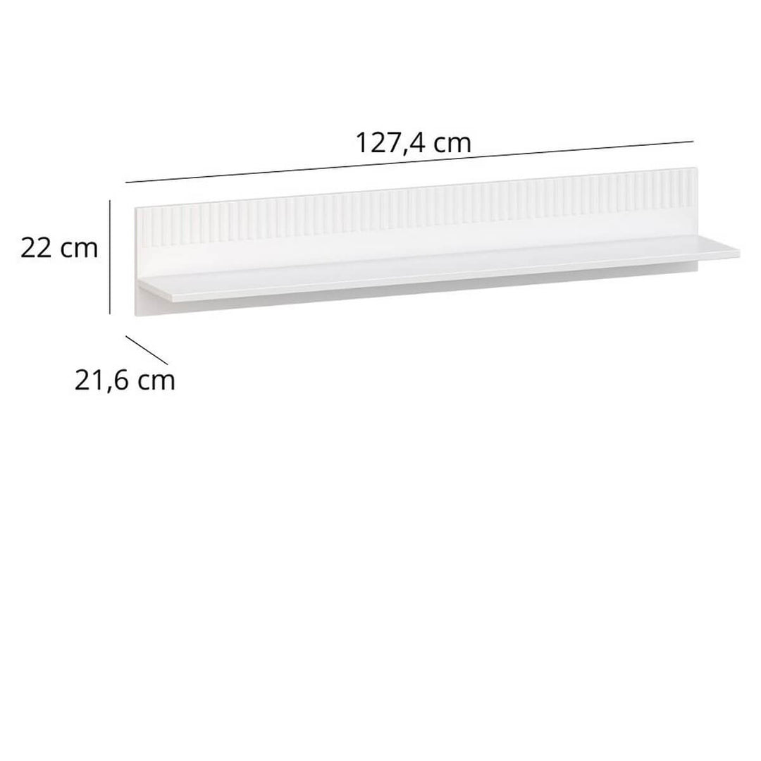 Фото розмірів полиці 130 VELUTTO MEBELBOS