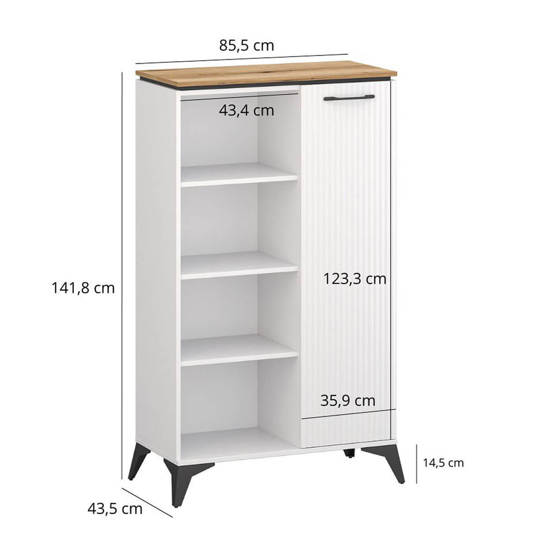 Фото розмірів стелажу VELUTTO MEBELBOS 1D