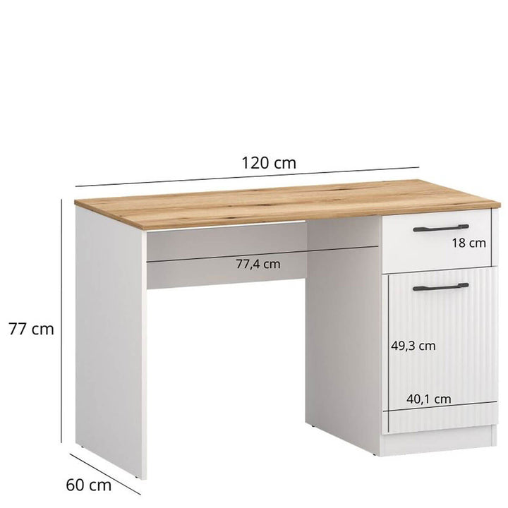 Фото розмірів письмового столу VELUTTO MEBELBOS 1D1S