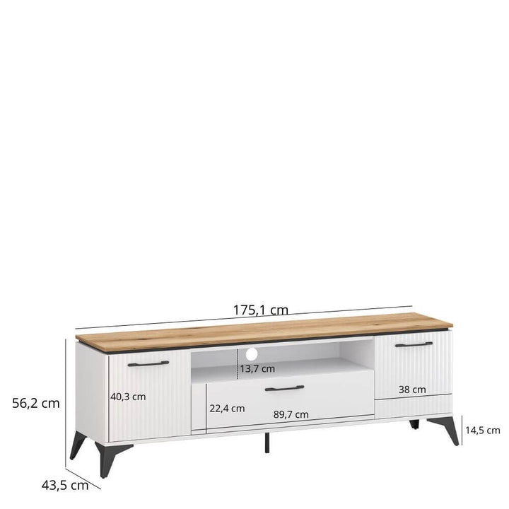 Фото розмірів тумби під телевізор VELUTTO MEBELBOS 2D1S/170