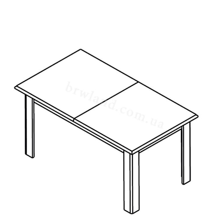 На фото схема обіднього столу STO160 ВАЙТ ГЕРБОР