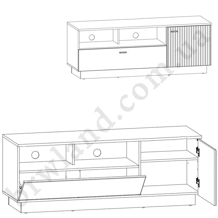 Фото схеми з наповненням тумби ТВ ZENDA BRW RTV1D1B