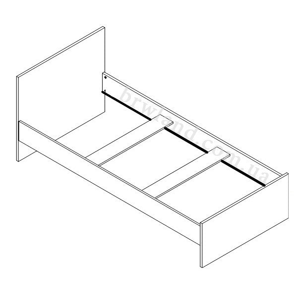 Фото каркаса ліжка ЗЛАТА LOZ/90 БРВ